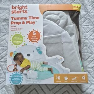 Bright Starts Tummy Time Prop & Play Mat - 0+ Months GUC